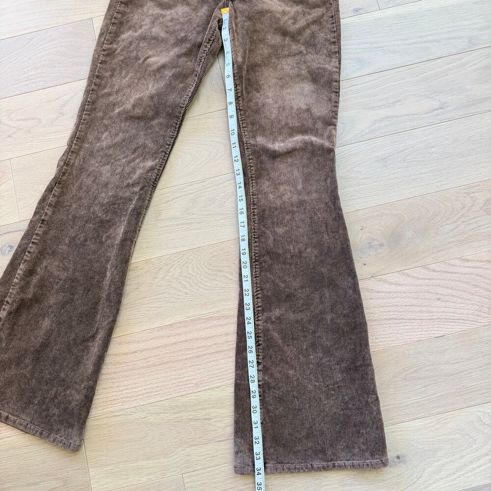 Silver Jeans Co Brown Corduroy Flare Pants Low‑Rise Button Fly Women’s 29 - Picture 10 of 10